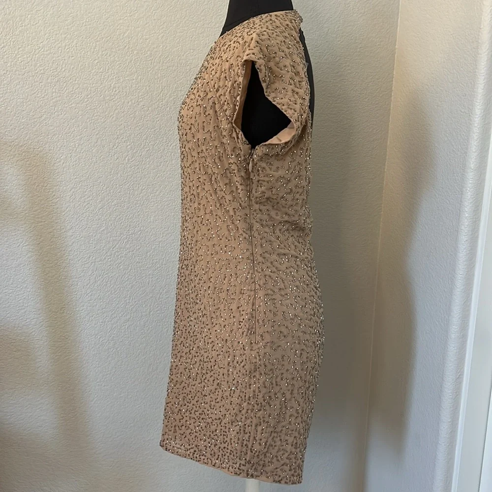 Bebe Beaded Open Back Dress Size Medium New With Tags - Picture 6 of 11